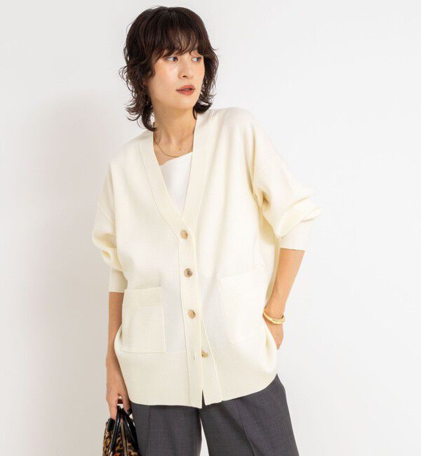 NOLLEY'S sophi「《手洗い可能》総針ビックVネックカーディガン」|カーディガン|