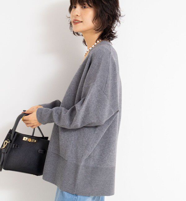 NOLLEY'S sophi「《手洗い可能》総針ビックVネックカーディガン」|カーディガン|