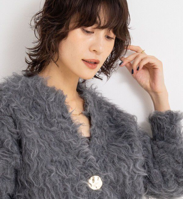NOLLEY'S sophi「《手洗い可能》カール起毛ショートカーディガン」|カーディガン|