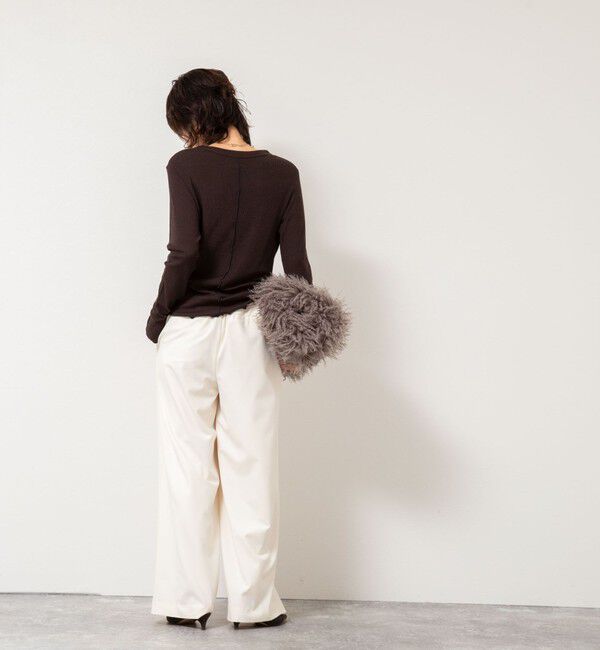 NOLLEY'S「MY STANDARD ウォッシャブルリブクルーネックロンT」|Tシャツ・カットソー|