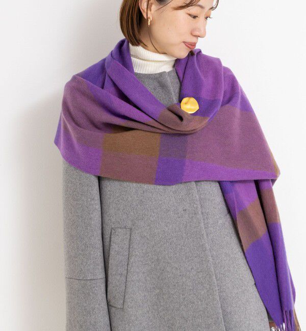 NOLLEY'S「ブローチ付きAラインノーカラーコート」|ノーカラーコート|