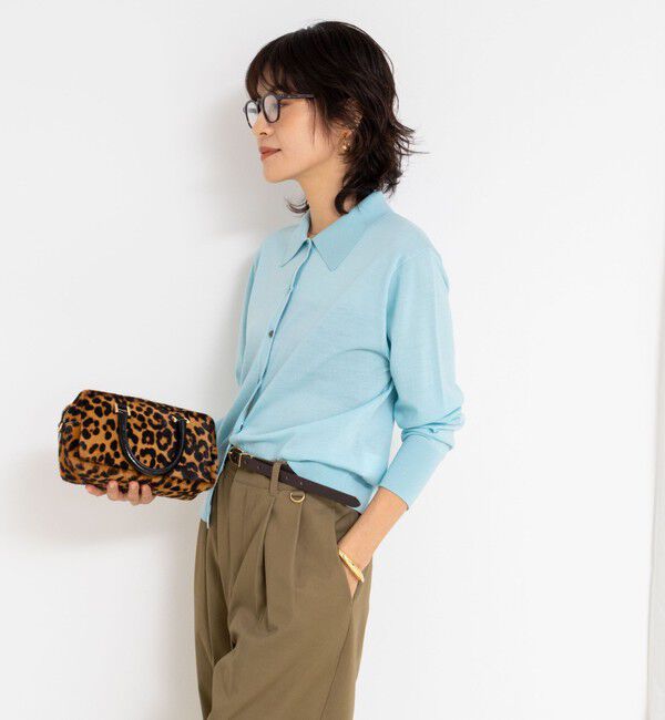 NOLLEY'S「《手洗い可能》16Gマレー襟付きカーディガン」|カーディガン|