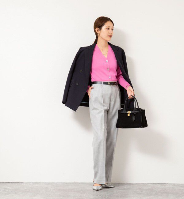 NOLLEY'S「《手洗い可能》16GマレーリブVネックカーディガン」|カーディガン|