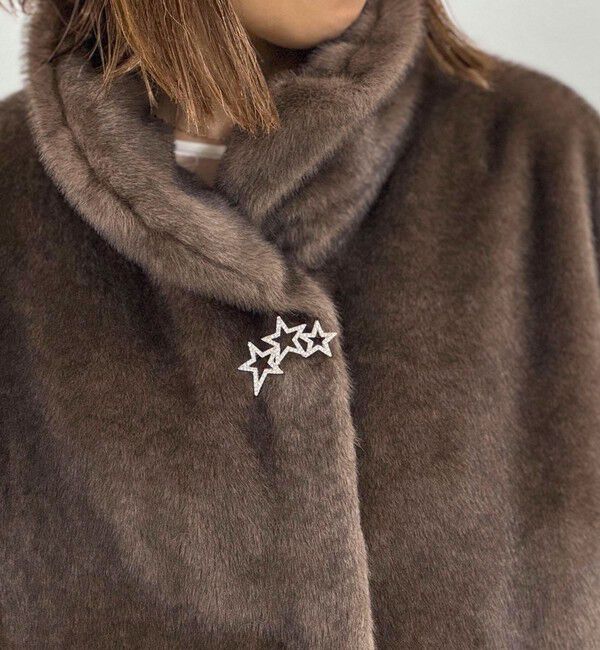 grace grace「【grace grace/グラスグラス】3スターパヴェブローチ」|ブローチ・コサージュ|