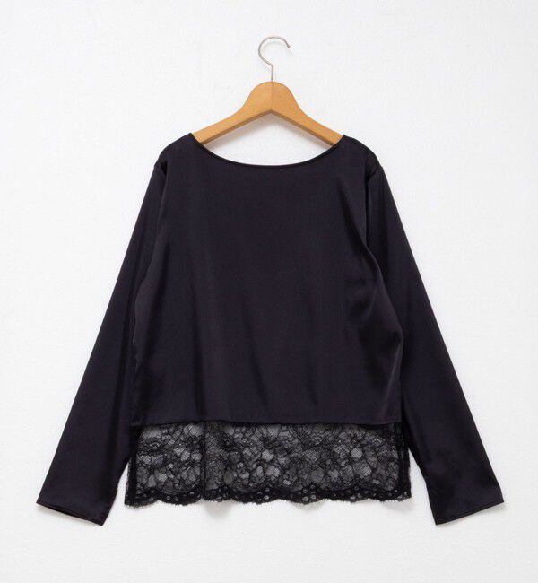 NOLLEY'S「ウォッシャブル裾レース2WAYオトナサテンブラウス」|シャツ・ブラウス|