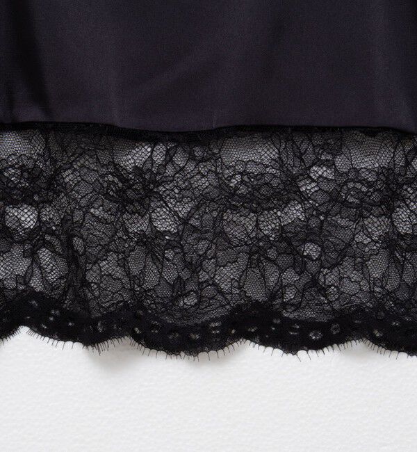 NOLLEY'S「ウォッシャブル裾レース2WAYオトナサテンブラウス」|シャツ・ブラウス|