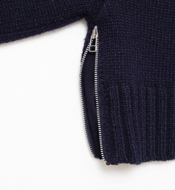 NOLLEY'S sophi「ブライト紡毛サイドジップショート丈タートルネック」|ニット・セーター|