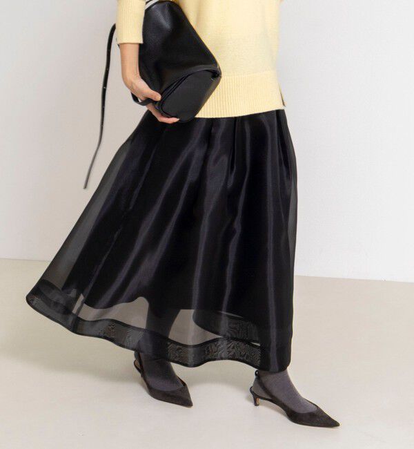 NOLLEY'S「ウォッシャブルオーガンジーフレアスカート」|フレア|