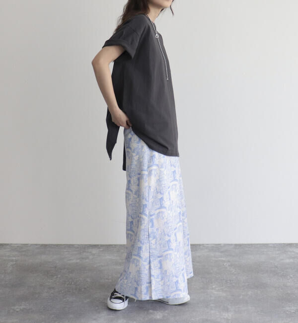 fredy emue「ランドスケープ柄スカート」|フレア|