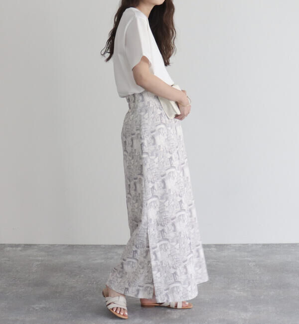 fredy emue「ランドスケープ柄スカート」|フレア|