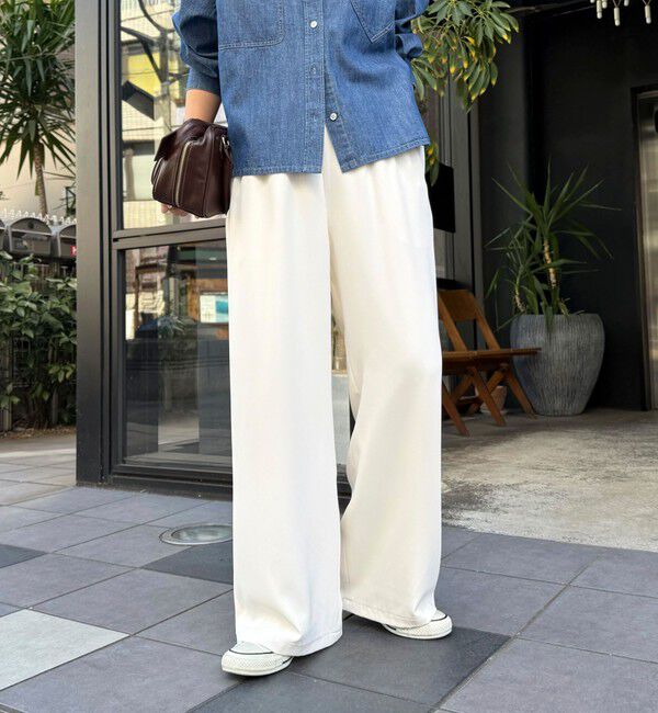 fredy emue「【累計販売数4万本突破！】とろみツイルストレートイージーパンツ」|チノ|