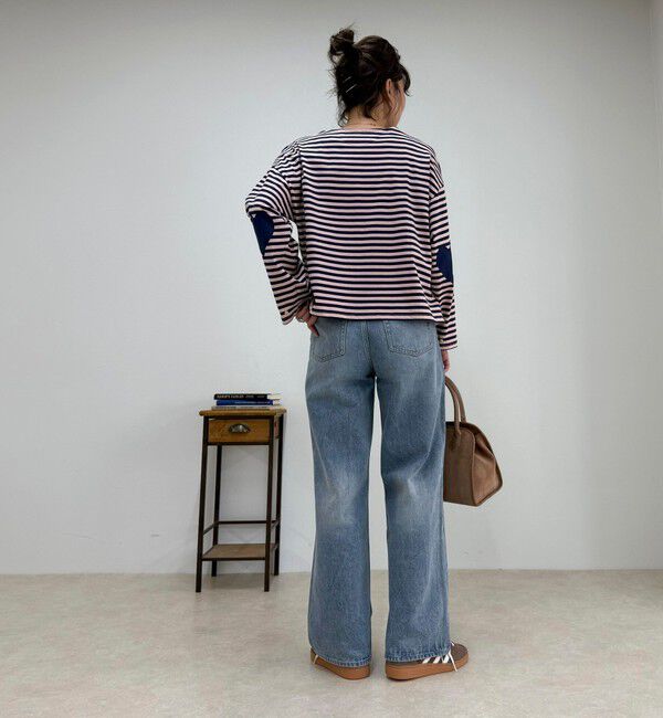 fredy emue「ボーダーハートパッチプルオーバー」|Tシャツ・カットソー|