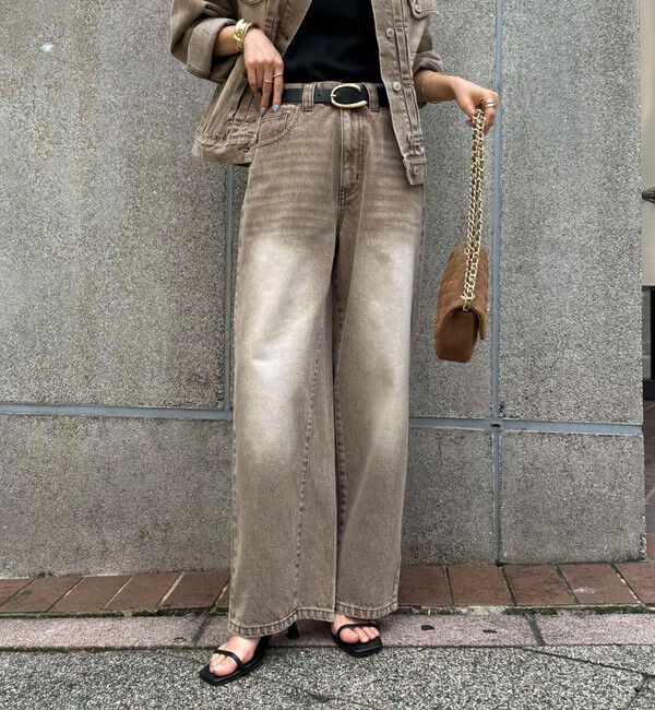 fredy emue「カラーストレートデニムパンツ」|デニム|