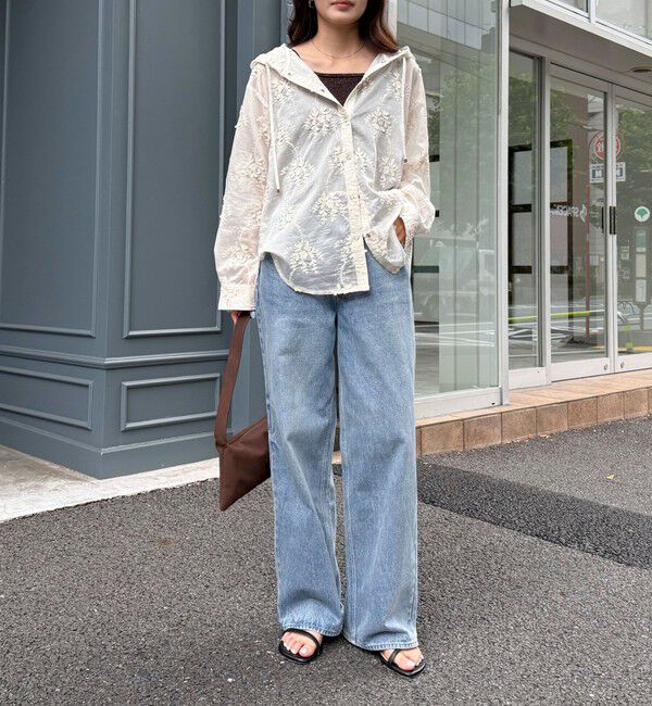 fredy emue「3D刺繍フードシャツ」|シャツ・ブラウス|