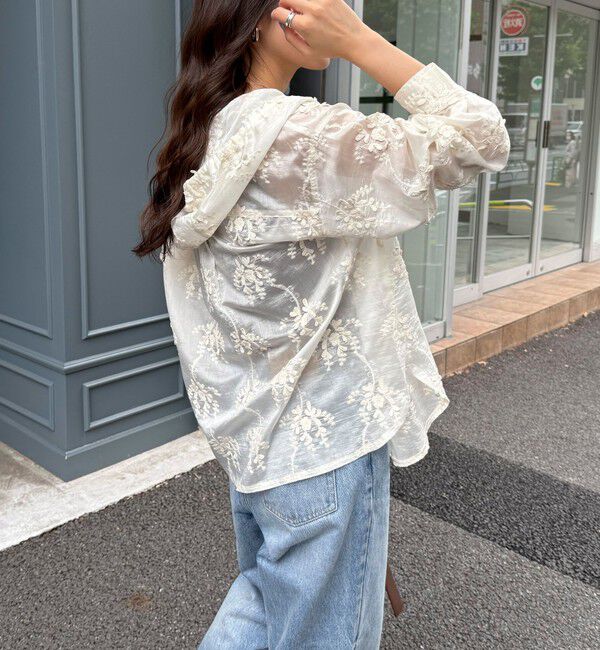 fredy emue「3D刺繍フードシャツ」|シャツ・ブラウス|