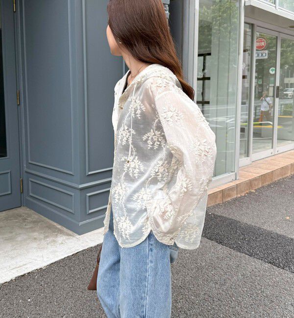 fredy emue「3D刺繍フードシャツ」|シャツ・ブラウス|