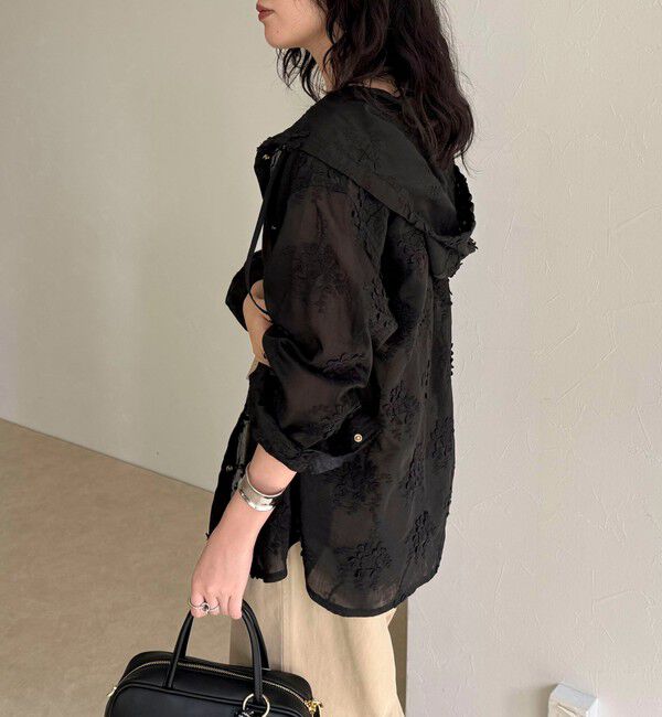 fredy emue「3D刺繍フードシャツ」|シャツ・ブラウス|