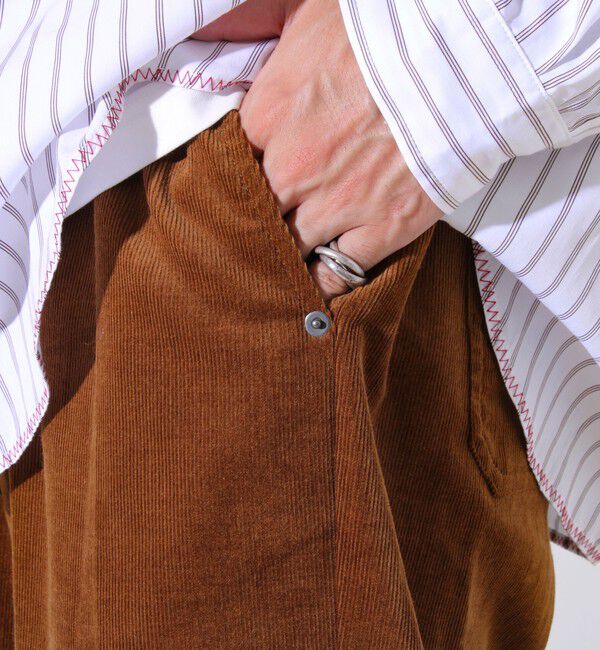 GLOSTER「【セットアップ対応】【GEVACO】コーデュロイ イージーワイドパンツ」|チノ|