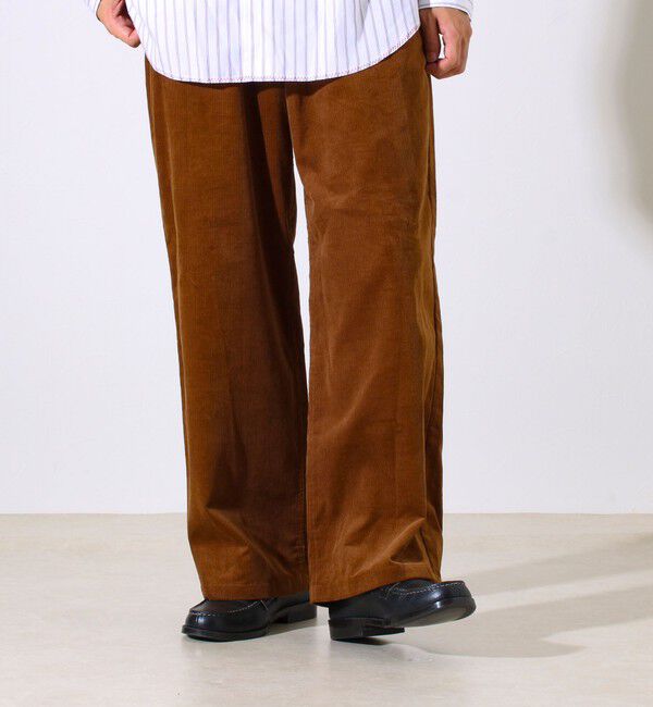 GLOSTER「【セットアップ対応】【GEVACO】コーデュロイ イージーワイドパンツ」|チノ|