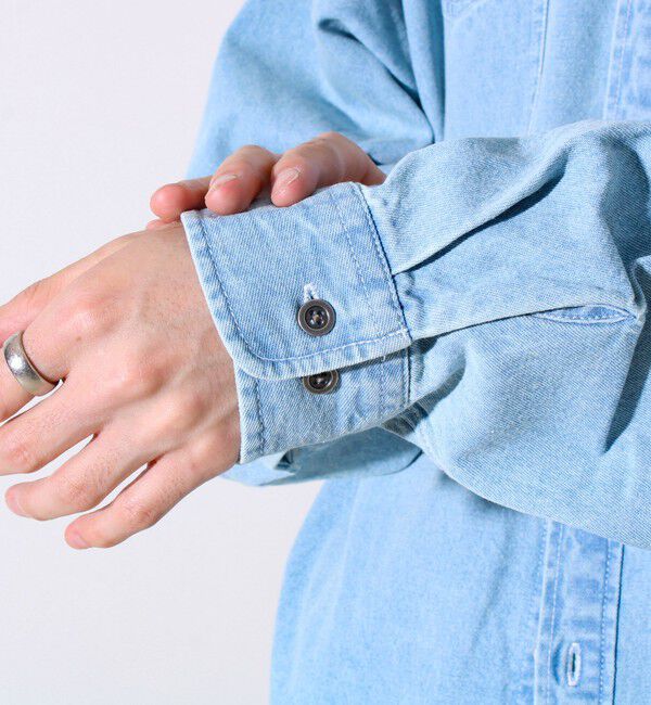 GLOSTER「【GEVACO】デニムフーディーシャツ フード付きデニムシャツ」|シャツ・ブラウス|