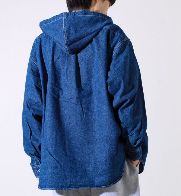 GLOSTER「【GEVACO】デニムフーディーシャツ フード付きデニムシャツ」|シャツ・ブラウス|