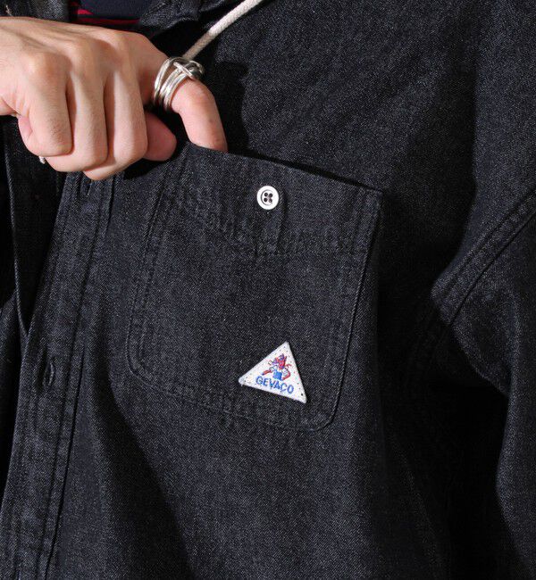 GLOSTER「【GEVACO】デニムフーディーシャツ フード付きデニムシャツ」|シャツ・ブラウス|