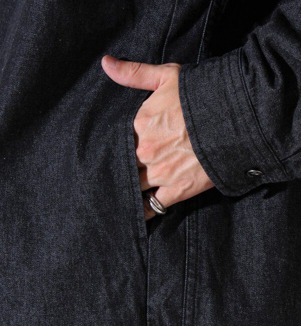 GLOSTER「【GEVACO】デニムフーディーシャツ フード付きデニムシャツ」|シャツ・ブラウス|
