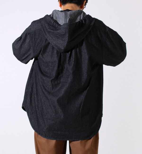GLOSTER「【GEVACO】デニムフーディーシャツ フード付きデニムシャツ」|シャツ・ブラウス|