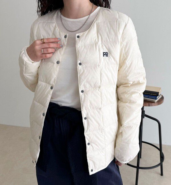 fredy emue「《別注》【TAION/タイオン】CREW NECK BUTTON DOWN JK ダウンジャケット」|ダウン|オフホワイト