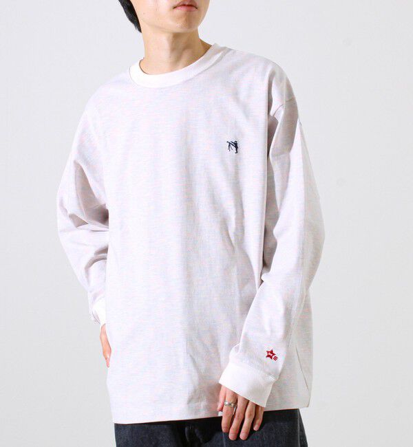 GLOSTER「【夏の大ヒットが秋仕様で登場】【BOY刺繍】裏グラデーション 天竺ロンT」|Tシャツ・カットソー|
