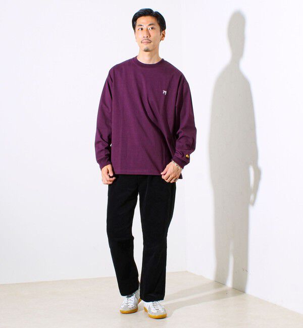 GLOSTER「【夏の大ヒットが秋仕様で登場】【BOY刺繍】裏グラデーション 天竺ロンT」|Tシャツ・カットソー|