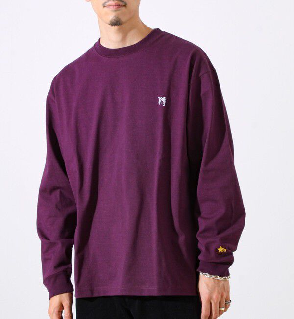 GLOSTER「【夏の大ヒットが秋仕様で登場】【BOY刺繍】裏グラデーション 天竺ロンT」|Tシャツ・カットソー|