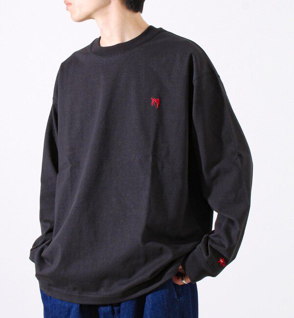 GLOSTER「【夏の大ヒットが秋仕様で登場】【BOY刺繍】裏グラデーション 天竺ロンT」|Tシャツ・カットソー|