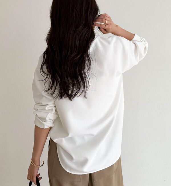 fredy emue「【大人の優秀ブラウスT】ジョーゼットブラウスTシャツ」|Tシャツ・カットソー|