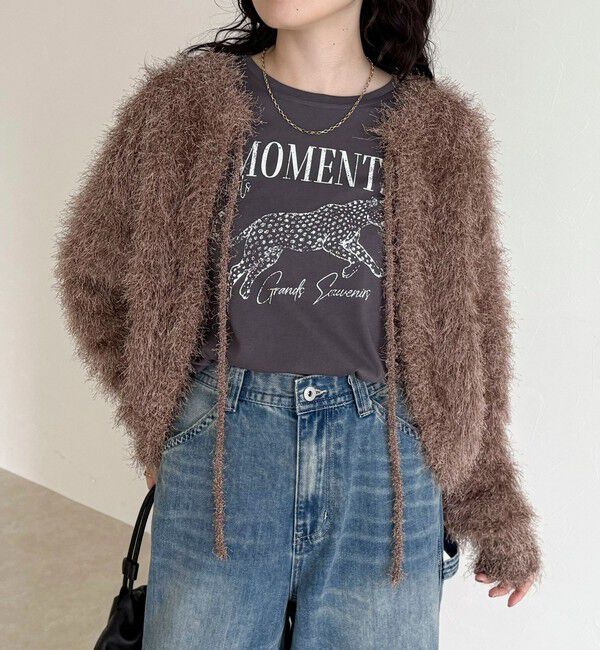 fredy emue「ポリフェザーニットボレロ」|カーディガン|