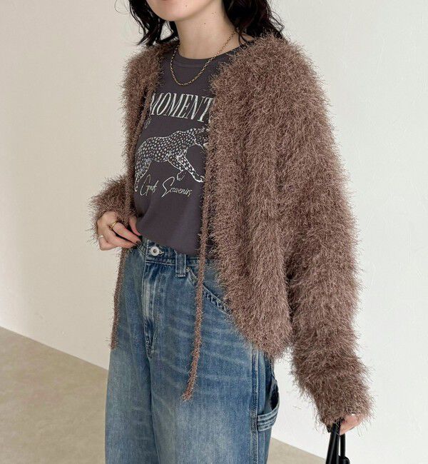 fredy emue「ポリフェザーニットボレロ」|カーディガン|