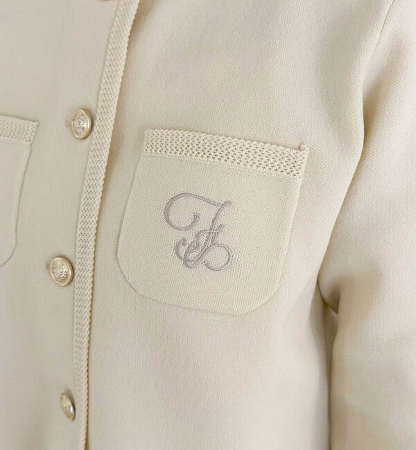 fredy emue「刺繍入りコンパクトニットジャケット」|カーディガン|