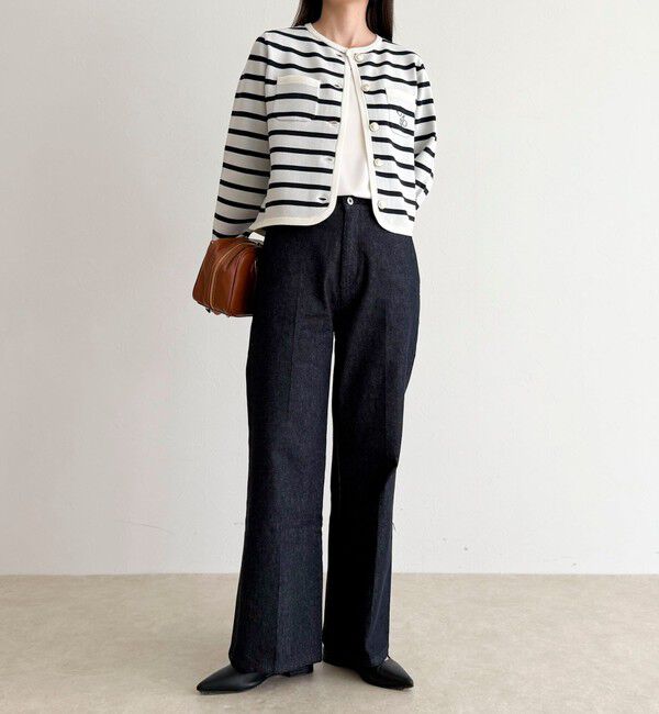 fredy emue「刺繍入りコンパクトニットジャケット」|カーディガン|