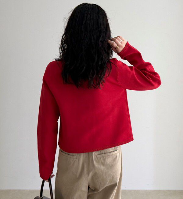 fredy emue「刺繍入りコンパクトニットジャケット」|カーディガン|