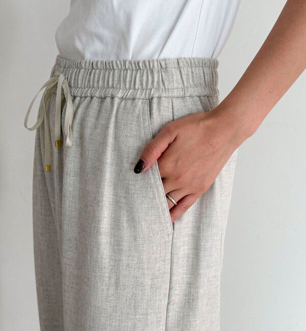 fredy emue「ウールライクイージーセミワイドパンツ」|チノ|
