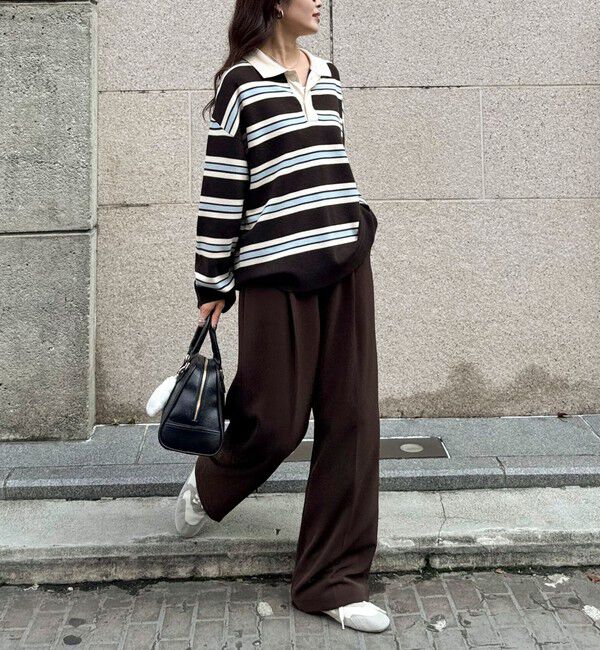 fredy emue「ラガーボーダーニットプルオーバー」|ニット・セーター|