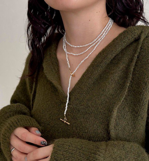 fredy emue「小粒ビーズマンテルロングネックレス」|ネックレス|