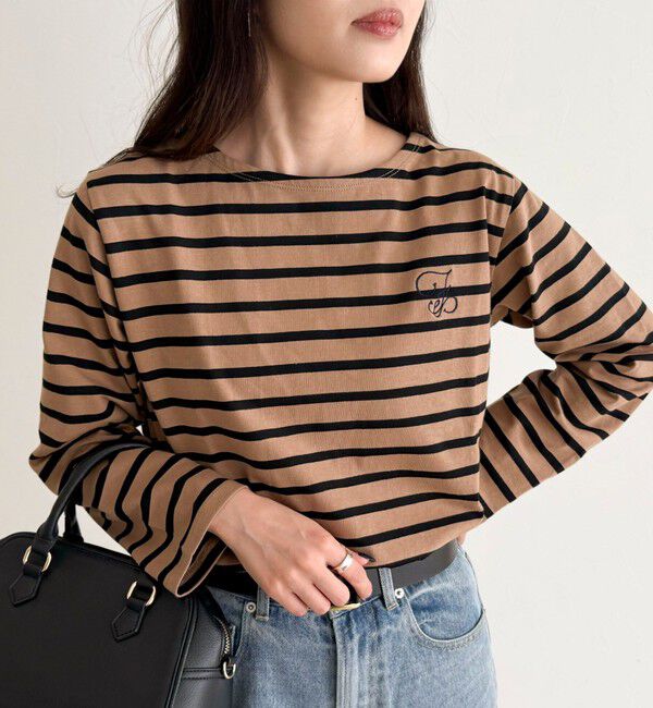 fredy emue「コンパクトボーダーロンTシャツ」|Tシャツ・カットソー|