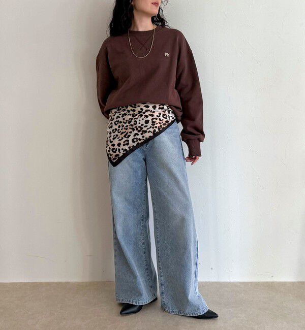 fredy emue「縁取りプリントスカーフ」|バンダナ・スカーフ|