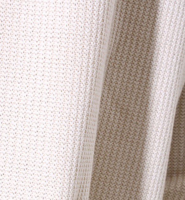 GLOSTER「【1枚でレイヤード見え】畦ニットソー裏起毛フェイクレイヤードロングスリーブ」|Tシャツ・カットソー|