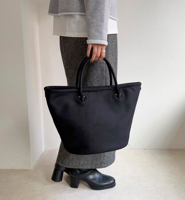 fredy emue「フェイクスエードパイピングトートバッグ」|トートバッグ|ブラック