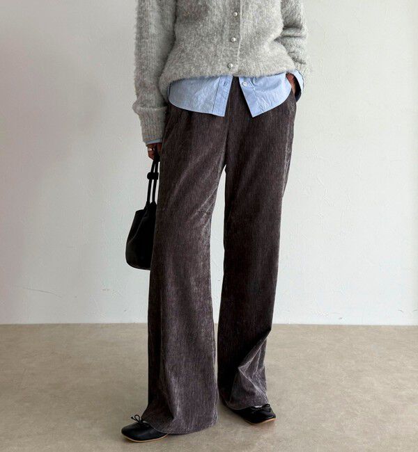 fredy emue「モールストレッチフレアーパンツ」|チノ|