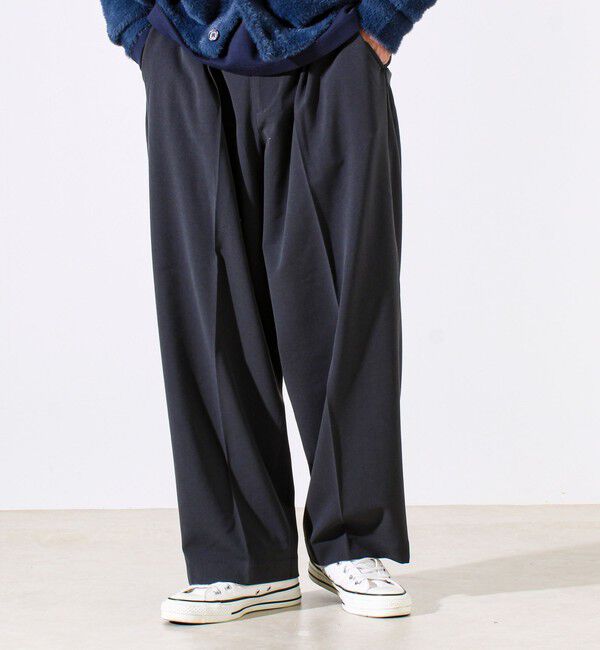 GLOSTER「【セットアップ対応】ウールライクワイドパンツ」|チノ|