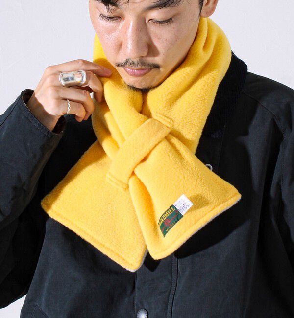 GLOSTER「【GLOSTER別注】【TWEEDMILL】ループフリーススカーフ」|マフラー|イエロー