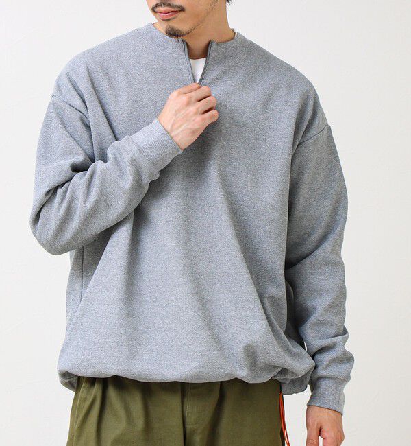 GLOSTER「ワッフルフリース ハーフジッププルオーバー」|スウェット・ジャージ|